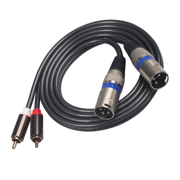 366155-15 2 RCA Male to 2 XLR 3 Pin Male Audio Cable, Length: 1.5m - Consumer Electronics by buy2fix | Online Shopping UK | buy2fix