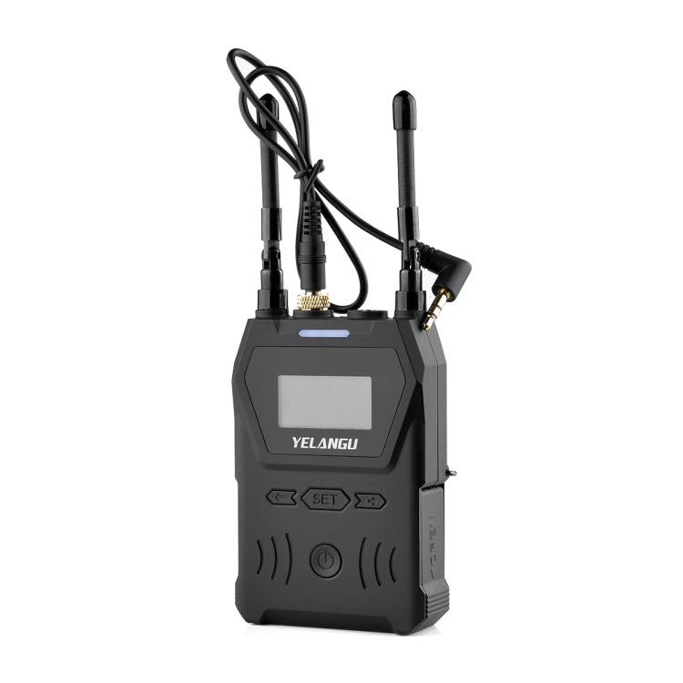 YELANGU YLG9929B MX4 Dual-Channel 100CH UHF Wireless Microphone System with 2 Transmitters and Receiver for DSLR Cameras and Video Cameras(Black) - Camera Microphone by YELANGU | Online Shopping UK | buy2fix