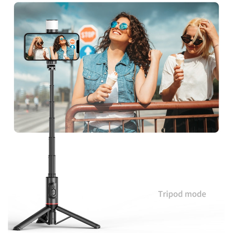 Q12s Bluetooth Remote Control Rotatable Fill Light Tripod Selfie Stick - Consumer Electronics by buy2fix | Online Shopping UK | buy2fix