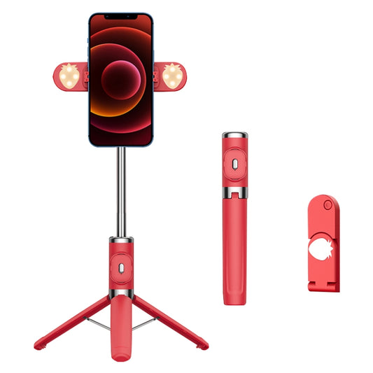 Bluetooth Remote Control Dual Fill Light Tripod Selfie Stick (Red) - Consumer Electronics by buy2fix | Online Shopping UK | buy2fix