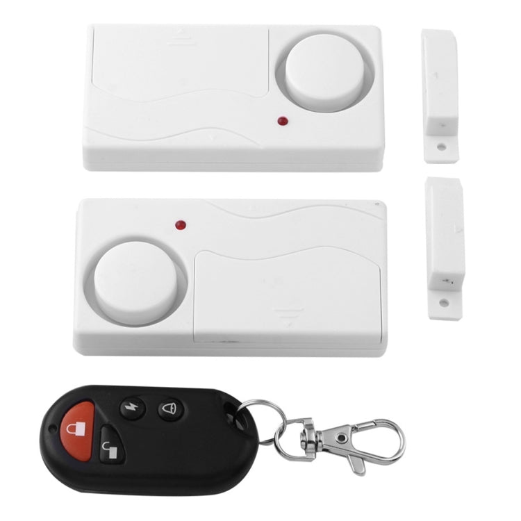 Home Security Wireless Remote Control Door Window Siren Magnetic Sensor Alarm Warning, 1 Remote Controller + 2 Magnetic Sensors - Security by buy2fix | Online Shopping UK | buy2fix