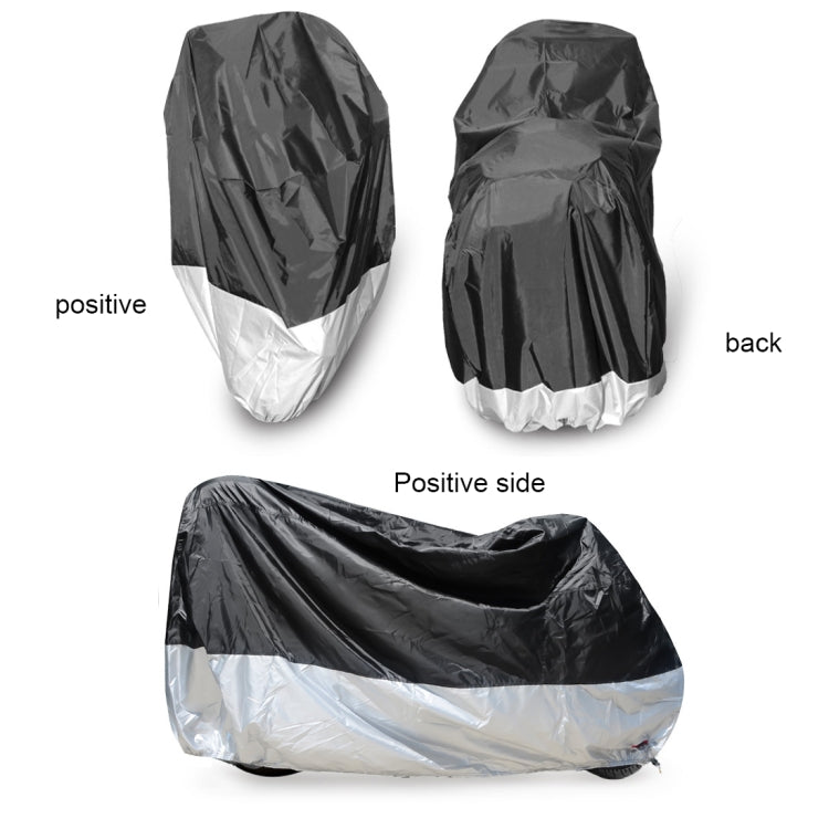 210D Oxford Cloth Motorcycle Electric Car Rainproof Dust-proof Cover, Size: XXL (Black Silver) - Raincoat by buy2fix | Online Shopping UK | buy2fix