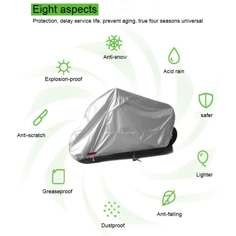 210D Oxford Cloth Motorcycle Electric Car Rainproof Dust-proof Cover, Size: XXL (Silver) - Raincoat by buy2fix | Online Shopping UK | buy2fix