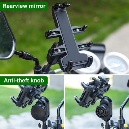 M8 Bolt Ball-Head Motorcycle Multi-function Eight-jaw Aluminum Phone Navigation Holder Bracket - Holder by buy2fix | Online Shopping UK | buy2fix