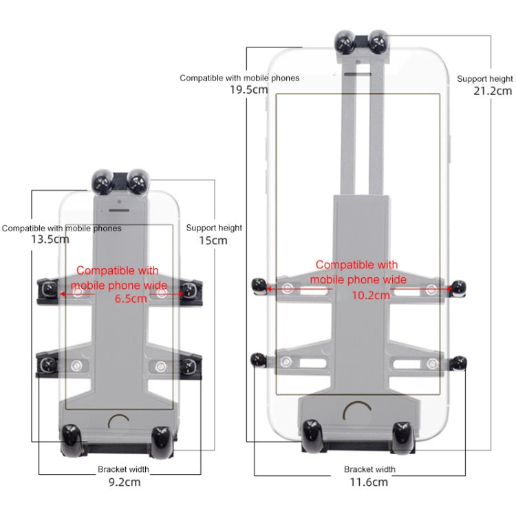 M8 Bolt Ball-Head Motorcycle Multi-function Eight-jaw Aluminum Phone Navigation Holder Bracket - Holder by buy2fix | Online Shopping UK | buy2fix