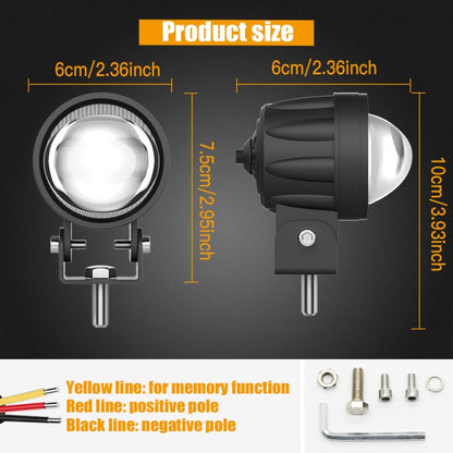 S4 DC9-30V 30W 6000K/3000K 6000LM 6LEDs ZES-3575 Motorcycle Double Color Spotlight - In Car by buy2fix | Online Shopping UK | buy2fix