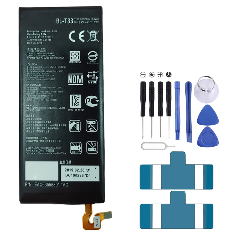 BL-T33 Li-ion Polymer Battery for LG Q6 M700A M700AN M700DSK M700N - For LG by buy2fix | Online Shopping UK | buy2fix