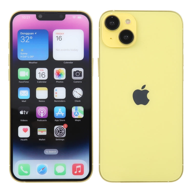 For iPhone 14 Plus Color Screen Non-Working Fake Dummy Display Model (Yellow) - For iPhone & iPad by buy2fix | Online Shopping UK | buy2fix