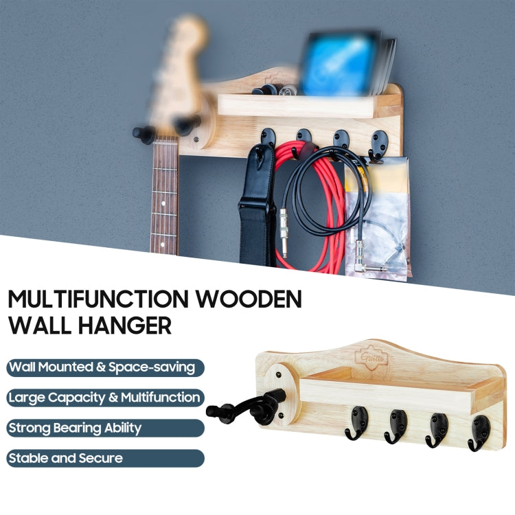 JOYO GGS-09 Multifunctional Wooden Wall Mounted Guitar Stand - Stringed Instruments by buy2fix | Online Shopping UK | buy2fix
