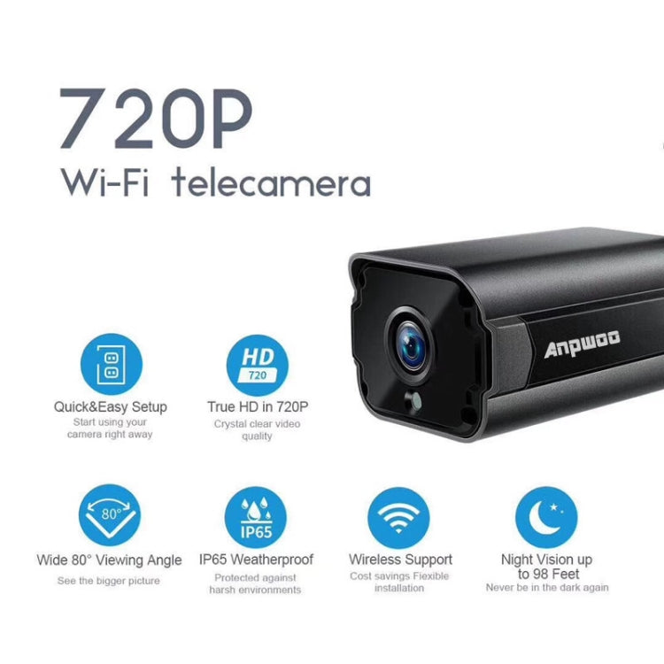 Anpwoo Paladin 720P HD WiFi IP Camera, Support Motion Detection & Infrared Night Vision & TF Card(Max 64GB) - Security by Anpwoo | Online Shopping UK | buy2fix