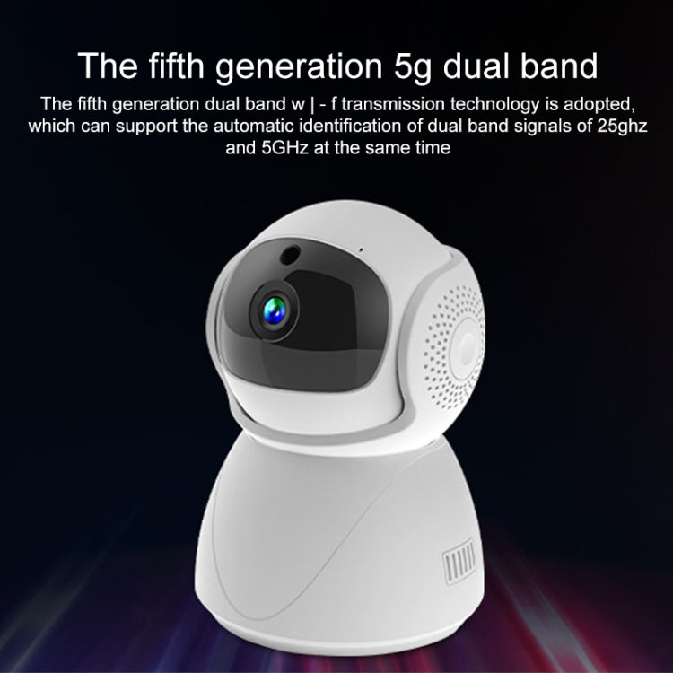 ZAS-5G01 1080P Home 5G WiFi Dual-band Panoramic Camera with 64GB TF Card, Support IR Night Vision & AP Hot Spot & Designated Alarm Area, US Plug - Security by buy2fix | Online Shopping UK | buy2fix