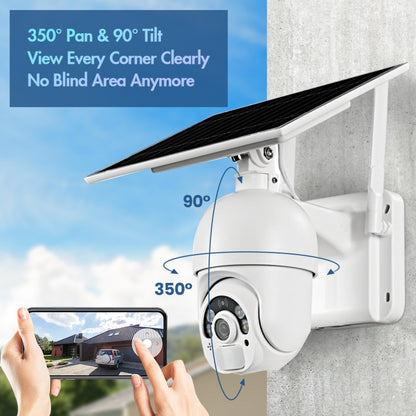 T22 1080P Full HD Solar Powered 4G Network EU Version Camera, Support PIR Alarm, Night Vision, Two Way Audio, TF Card - Security by buy2fix | Online Shopping UK | buy2fix