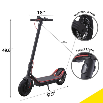 [EU Warehouse] 500W Foldable IP64 Waterproof Magnesium Alloy Electric Scooter with 10 inch Tires & LED Display & LED Lights & 10AH Lithium Battery, Load Capacity: 100kg(Yellow) - Electric Scooters by buy2fix | Online Shopping UK | buy2fix