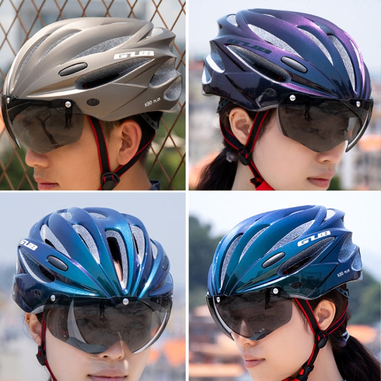GUB K80 Plus Bike Helmet With Visor And Goggles(White) - Protective Helmet & Masks by GUB | Online Shopping UK | buy2fix