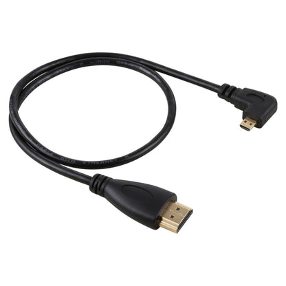 50cm 4K HDMI Male to Micro HDMI Left Angled Male Gold-plated Connector Adapter Cable -  by buy2fix | Online Shopping UK | buy2fix