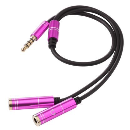 2 x 3.5mm Female to 3.5mm Male Adapter Cable(Rose Red) - Aux Cable by buy2fix | Online Shopping UK | buy2fix