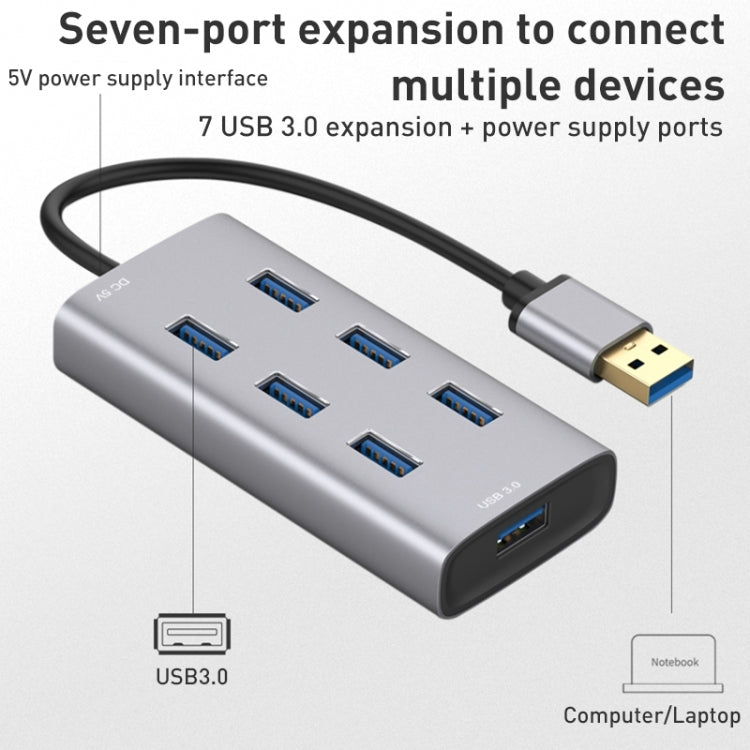 8108 7 Ports USB 3.0 to USB 3.0 HUB, Cable Length: 80cm - USB 3.0 HUB by buy2fix | Online Shopping UK | buy2fix