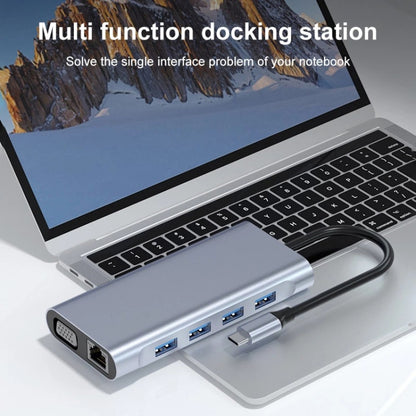 11 in 1 USB-C / Type-C to USB Docking Station HUB Adapter(100M Network Port) - Computer & Networking by buy2fix | Online Shopping UK | buy2fix