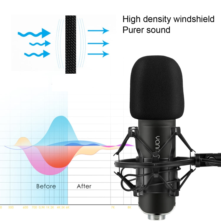 Yanmai Q8 Professional Game Condenser Sound Recording Microphone with Holder, Compatible with PC and Mac for  Live Broadcast Show, KTV, etc.(Black) - Consumer Electronics by Yanmai | Online Shopping UK | buy2fix