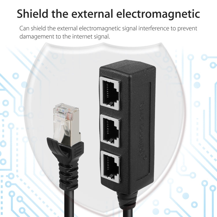 1 to 3 Socket LAN Ethernet Network RJ45 Plug Splitter Extender - Computer & Networking by buy2fix | Online Shopping UK | buy2fix