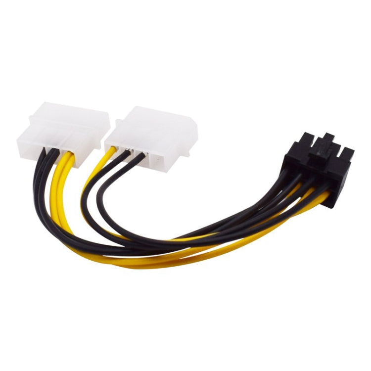 18cm Y Shape 8 Pin PCI Express to Dual 4 Pin Molex Graphics Card Power Cable -  by buy2fix | Online Shopping UK | buy2fix