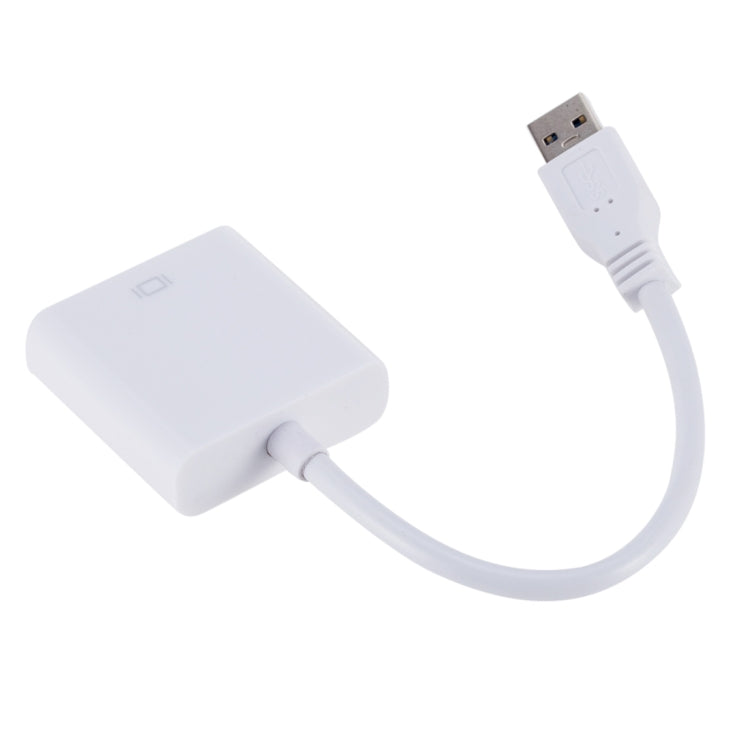 External Graphics Card Converter Cable USB3.0 to VGA, Resolution: 1080P(White) - Converter by buy2fix | Online Shopping UK | buy2fix
