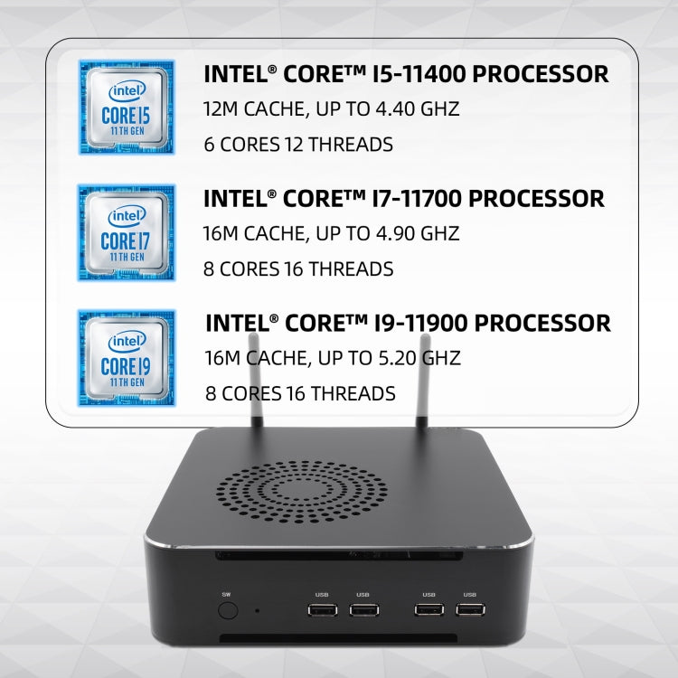 HYSTOU M7 Windows 7/8/10 / Linux System Mini PC, Intel Core i7-11700 Octa-core 16M Cache up to 4.9GHz, 32GB RAM+512GB SSD, UK Plug - Windows Mini PCs by HYSTOU | Online Shopping UK | buy2fix