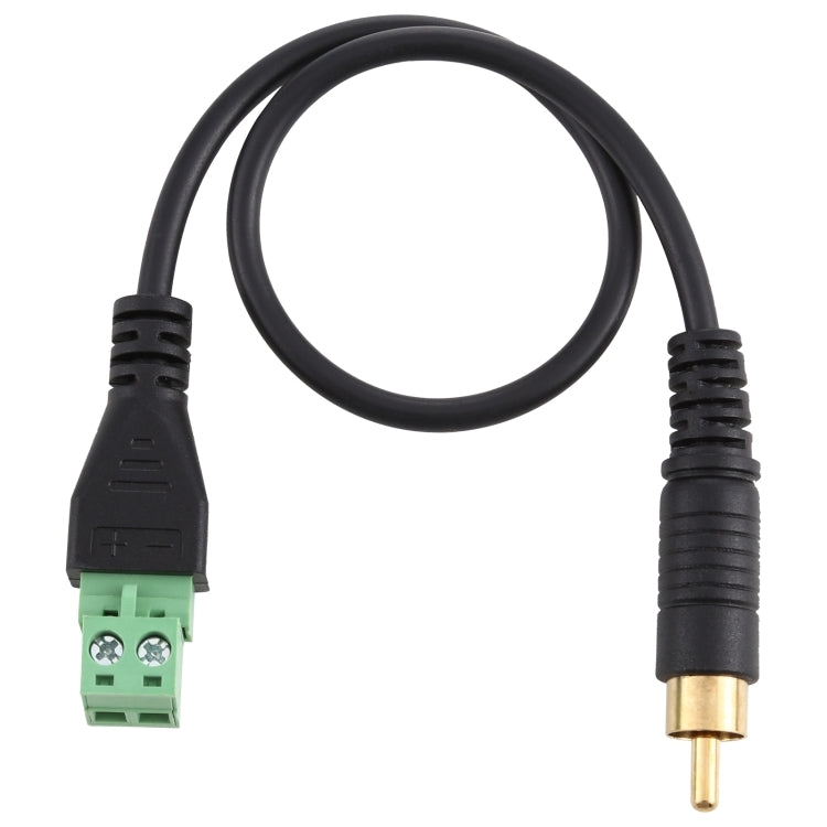 RCA Male Gold-plated to 2 Pin Pluggable Terminals Solder-free USB Connector Solderless Connection Adapter Cable, Length: 30cm -  by buy2fix | Online Shopping UK | buy2fix