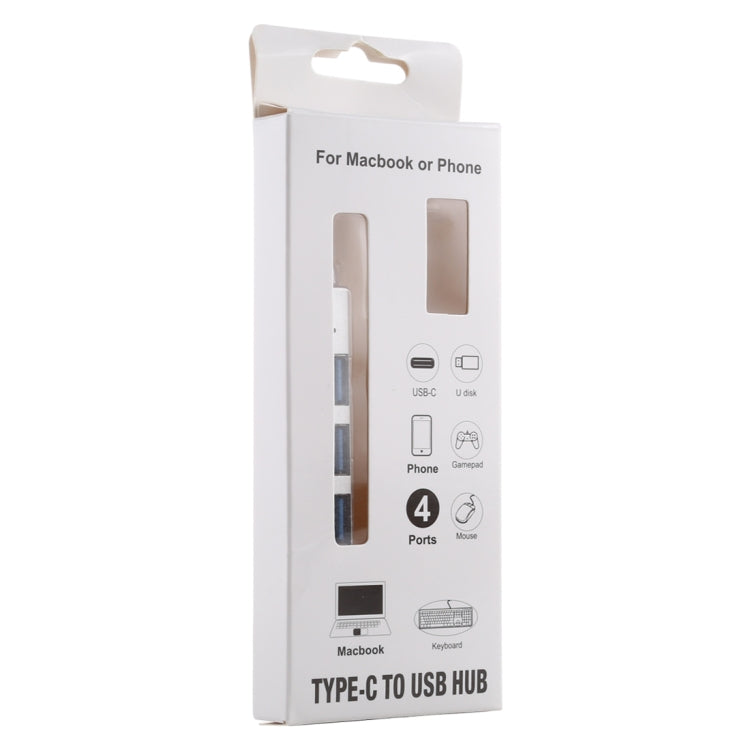 T-818 4 x USB 3.0 to USB-C / Type-C HUB Adapter (Silver) - Computer & Networking by buy2fix | Online Shopping UK | buy2fix