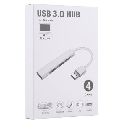 A-809 4 x USB 3.0 to USB 3.0 Aluminum Alloy HUB Adapter (Silver) - Computer & Networking by buy2fix | Online Shopping UK | buy2fix