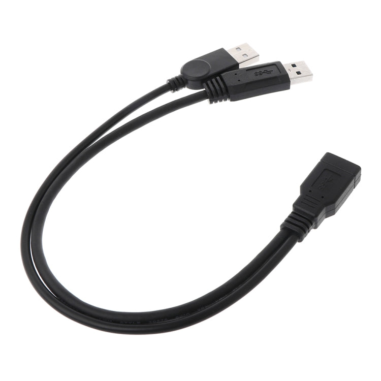 2 in 1 USB 3.0 Female to USB 2.0 + USB 3.0 Male Cable for Computer / Laptop, Length: 29cm -  by buy2fix | Online Shopping UK | buy2fix