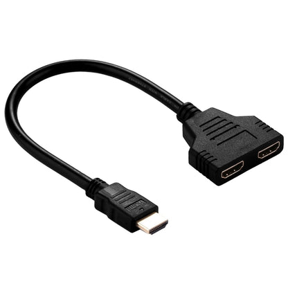 30cm HDMI Male to Dual HDMI Female 1.4 Version Cable Connector Adapter -  by buy2fix | Online Shopping UK | buy2fix