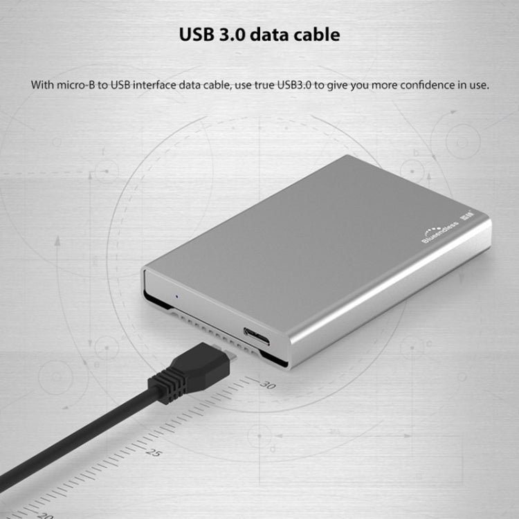 Blueendless U23Q SATA 2.5 inch Micro B Interface HDD Enclosure with Micro B to USB Cable, Support Thickness: 10mm or less - HDD Enclosure by buy2fix | Online Shopping UK | buy2fix