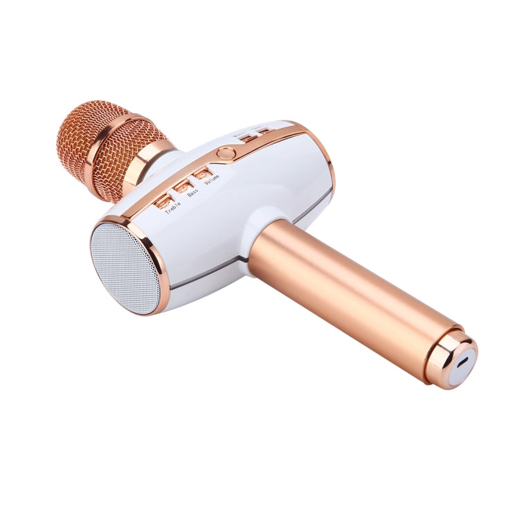 H9 High Sound Quality Handheld KTV Karaoke Recording Colorful RGB Neon Lights Bluetooth Wireless Condenser Microphone, For Notebook, PC, Speaker, Headphone, iPad, iPhone, Galaxy, Huawei, Xiaomi, LG, HTC and Other Smart Phones(Rose Gold) - Consumer Electronics by buy2fix | Online Shopping UK | buy2fix