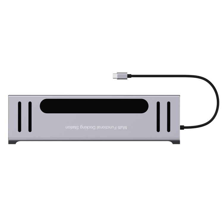 9199 12 in 1 USB-C / Type-C to USB-C / Type-C + TF / SD Card Slot + RJ45 + 3.5mm Audio + PD USB-C / Type-C Charging + 2 HDMI + 4 USB 3.0 Ports Multifunctional HUB Converter Docking Station - Computer & Networking by buy2fix | Online Shopping UK | buy2fix