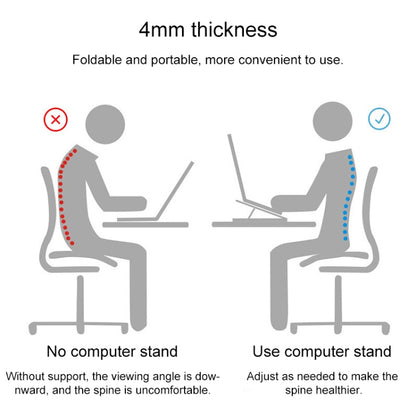 General-purpose Increased Heat Dissipation For Laptops Holder, Style: with Mobile Phone Holder(Black) - Computer & Networking by buy2fix | Online Shopping UK | buy2fix