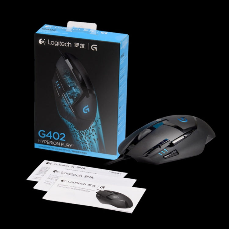 Logitech G402 USB Interface 8-keys 4000DPI Five-speed Adjustable High-speed Tracking Wired Optical Gaming Mouse, Length: 2m (Black) - Computer & Networking by Logitech | Online Shopping UK | buy2fix