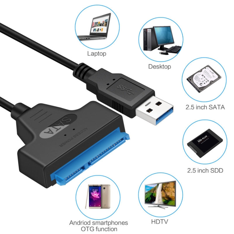 Professional SATA to USB 3.0 Cable Adapter 2.5 inch SSD Hard Drive Expanding Connector -  by buy2fix | Online Shopping UK | buy2fix