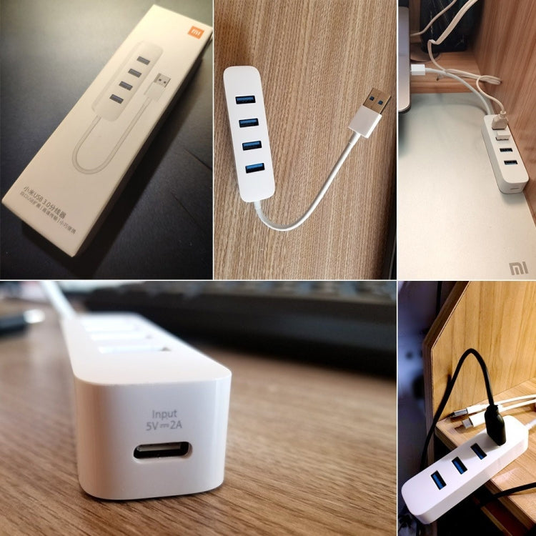 Original Xiaomi 4 Ports USB3.0 Hub with Stand-by Power Supply Interface USB Hub Extender Extension Connector Adapter(White) - Computer & Networking by Xiaomi | Online Shopping UK | buy2fix