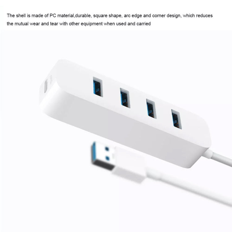 Original Xiaomi 4 Ports USB3.0 Hub with Stand-by Power Supply Interface USB Hub Extender Extension Connector Adapter(White) - Computer & Networking by Xiaomi | Online Shopping UK | buy2fix