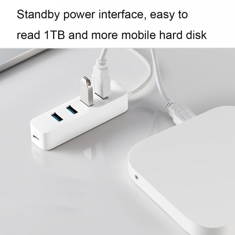 Original Xiaomi 4 Ports USB3.0 Hub with Stand-by Power Supply Interface USB Hub Extender Extension Connector Adapter(White) - Computer & Networking by Xiaomi | Online Shopping UK | buy2fix