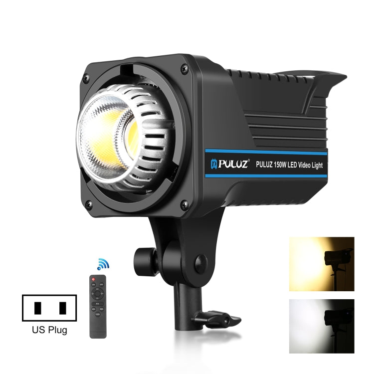 PULUZ 220V 150W Studio Video Light 3200K-5600K Dual Color Temperature Built-in Dissipate Heat System with Remote Control(US Plug) - Camera Accessories by PULUZ | Online Shopping UK | buy2fix