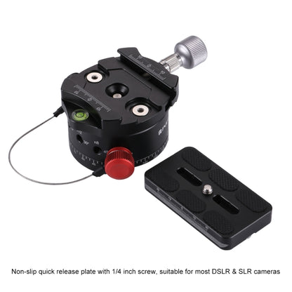 PULUZ Aluminum Alloy Panoramic Indexing Rotator Ball Head with Quick Release Plate for Camera Tripod Head - Tripod Heads by PULUZ | Online Shopping UK | buy2fix