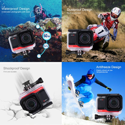 PULUZ 60m Underwater Depth Diving Case Waterproof Camera Housing for Insta360 ONE R 1.0 inch Edition(Transparent) - DJI & GoPro Accessories by PULUZ | Online Shopping UK | buy2fix