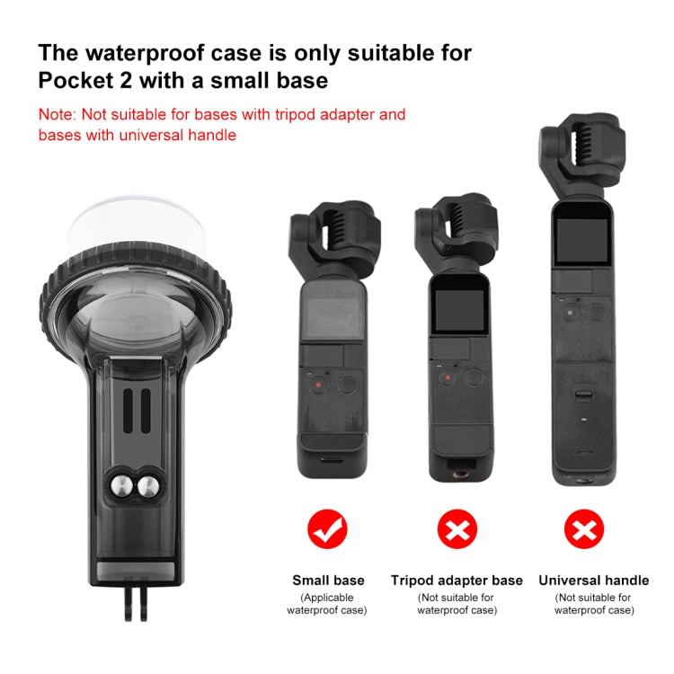 PULUZ 60m Underwater Waterproof Housing Diving Case Cover for DJI Osmo Pocket 2(Black) - Case & Bags by PULUZ | Online Shopping UK | buy2fix