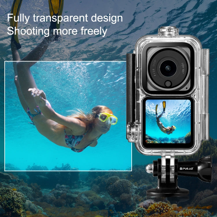 PULUZ 60m Waterproof Housing Diving Case for DJI Action 2 Camera Unit / Action 2 Power Combo / Action 2 Dual-Screen Combo(Transparent) -  by PULUZ | Online Shopping UK | buy2fix