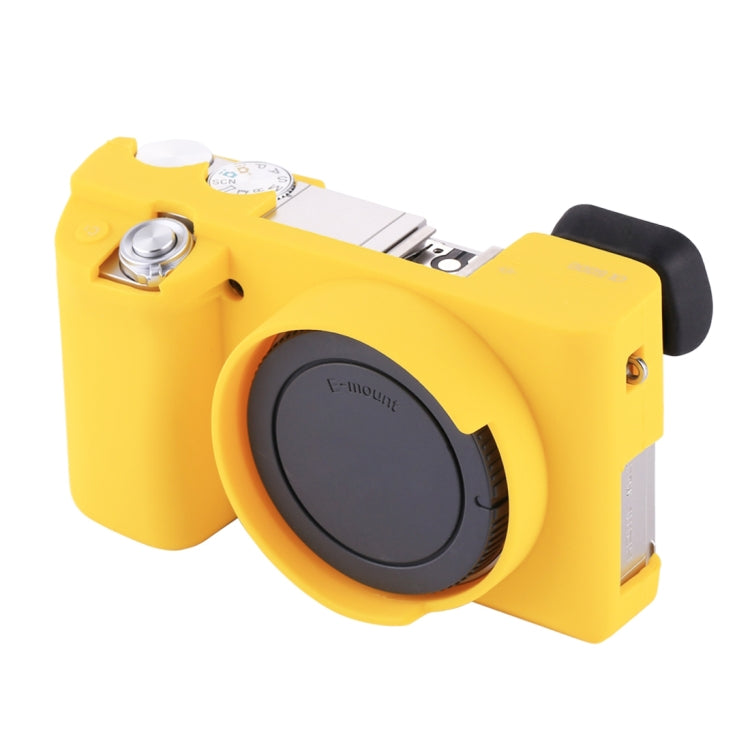 PULUZ Soft Silicone Protective Case for Sony ILCE-6000 / A6000(Yellow) - Protective Case by PULUZ | Online Shopping UK | buy2fix