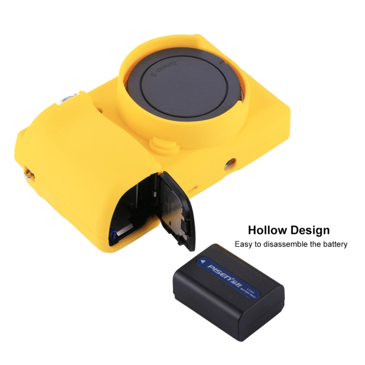 PULUZ Soft Silicone Protective Case for Sony ILCE-6000 / A6000(Yellow) - Protective Case by PULUZ | Online Shopping UK | buy2fix