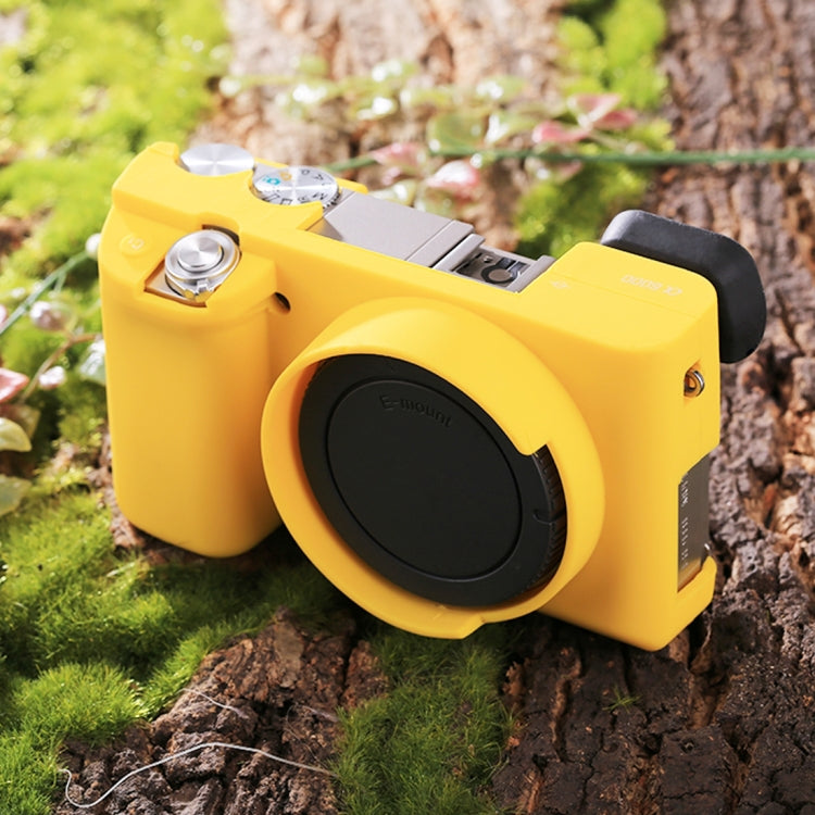 PULUZ Soft Silicone Protective Case for Sony ILCE-6000 / A6000(Yellow) - Protective Case by PULUZ | Online Shopping UK | buy2fix