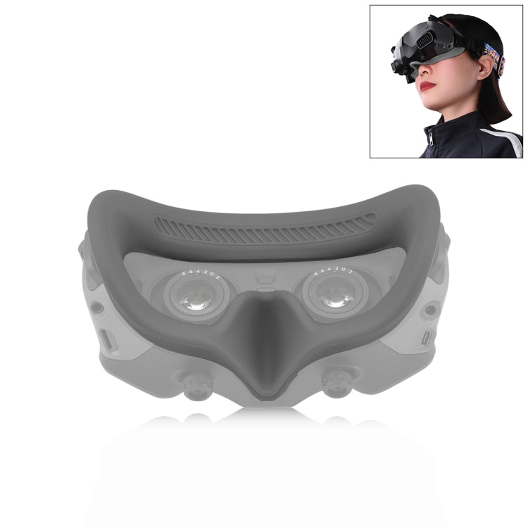 For DJI Avata Goggles 2 PULUZ Flying Eye Mask Silicone Protective Case (Grey) - DJI & GoPro Accessories by PULUZ | Online Shopping UK | buy2fix